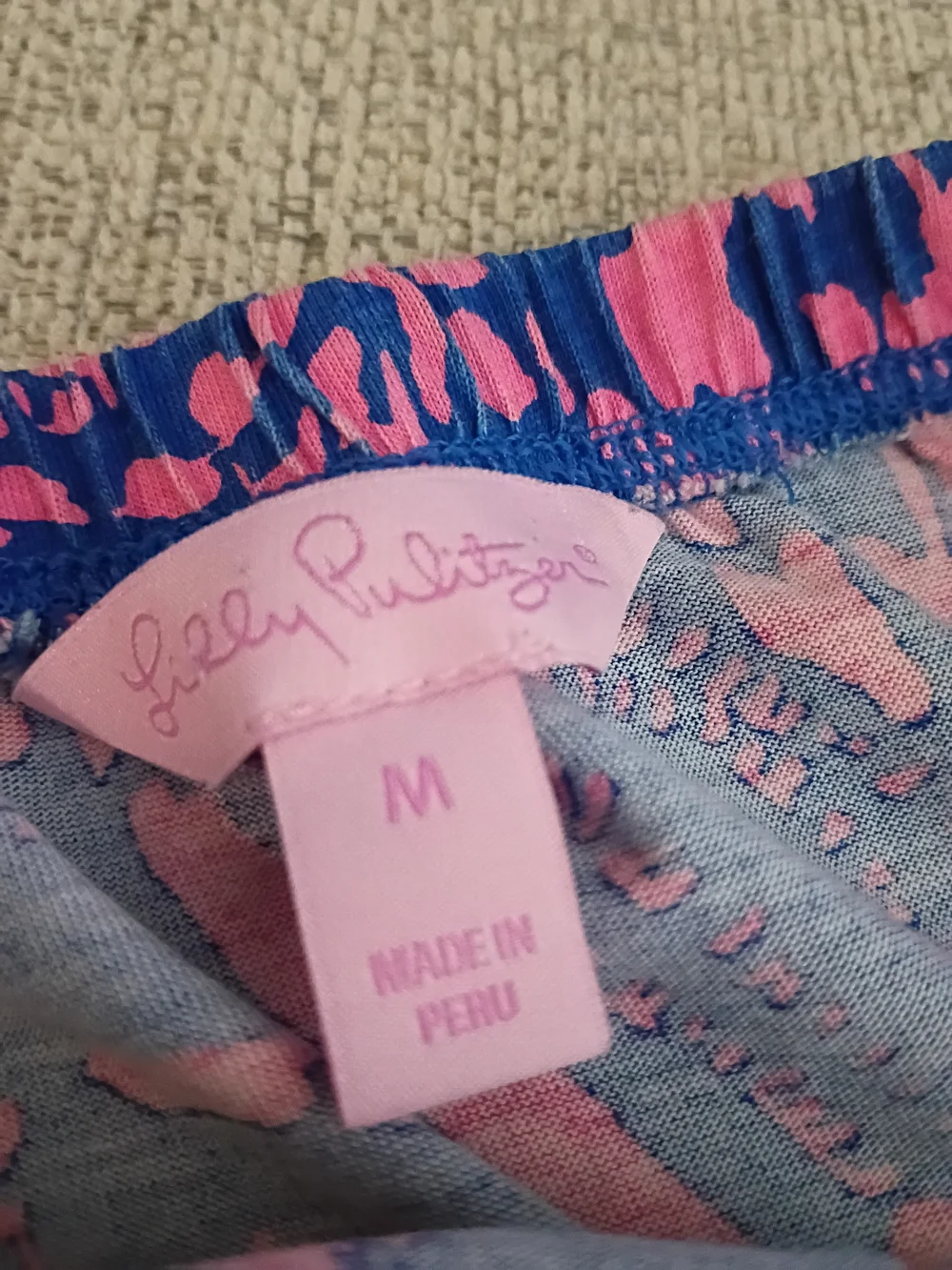 Lilly Pulitzer Strapless Purple Dress with Pink Tropical Print - Picture 3 of 3